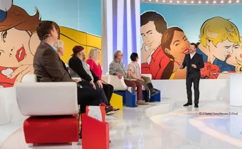 Maquillage masculin pour la télévision avec l’émission "Les z’amours"
